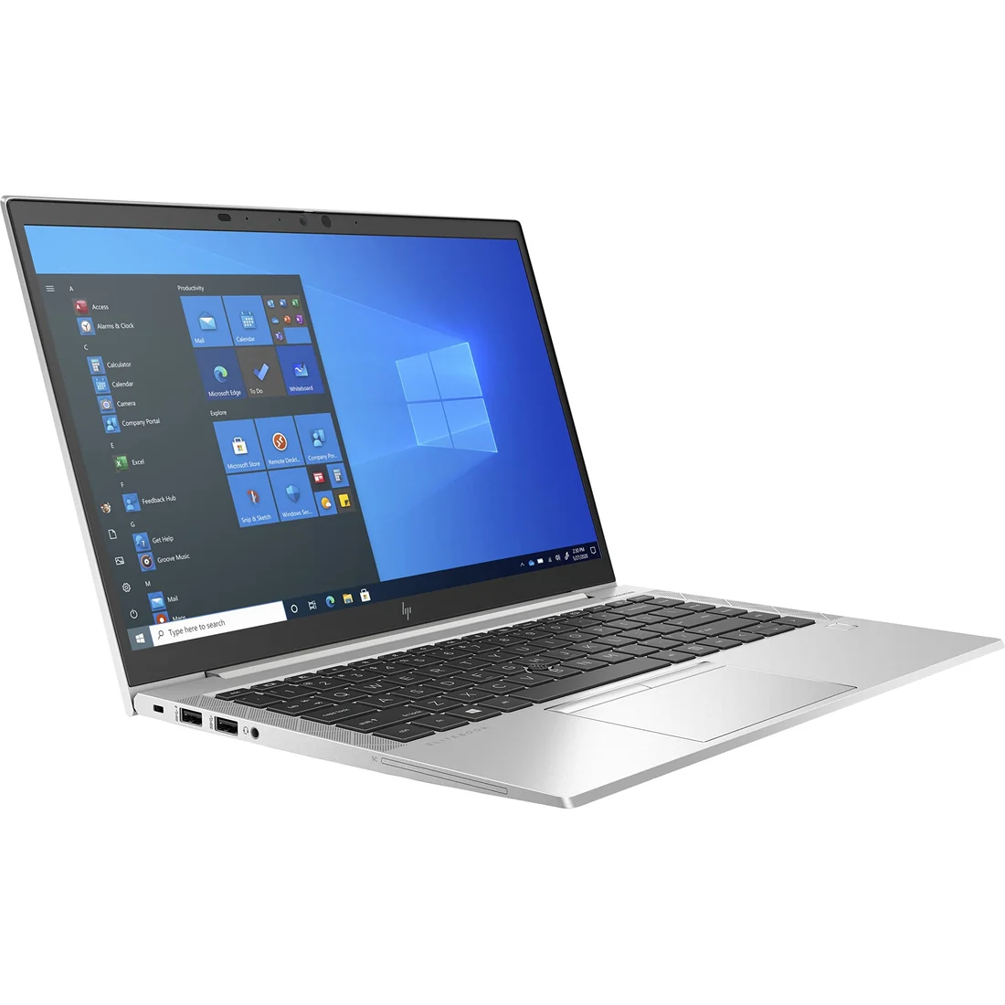 HP EliteBook 840 G8 i5-1135G7 16GB 512GB Used Laptop Lahore — HP laptop keyboard and ports view, Lahore Pakistan
