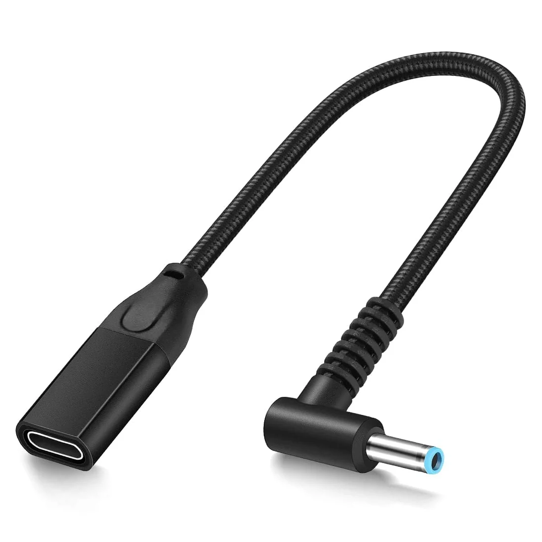 HP EliteBook Blue Smart Pin DC Jack with Cable Harness (4.5mm) — HP laptop side and angled view, buy in Lahore Pakistan