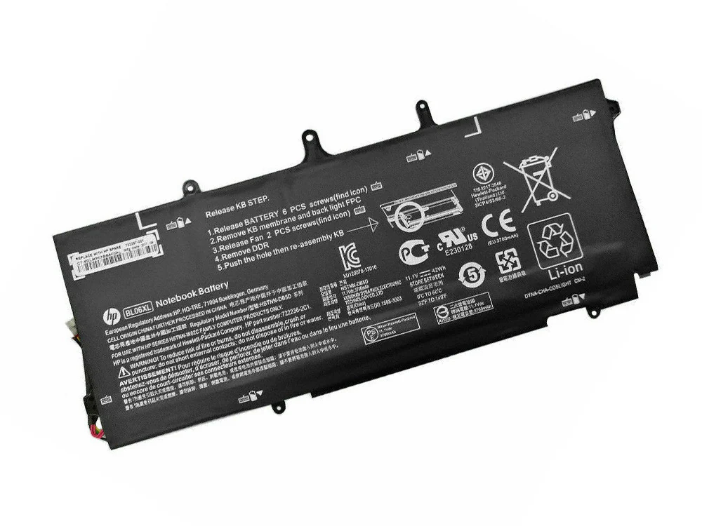 HP EliteBook Folio 1040 G3 / 1040 G2 42Wh 3-Cell Battery (BL06XL) — HP laptop side and angled view, buy in Lahore Pakistan