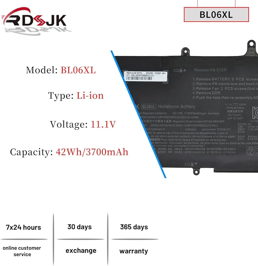HP EliteBook Folio 1040 G3 / 1040 G2 42Wh 3-Cell Battery (BL06XL) — used HP laptop for sale in Pakistan, NN Laptops Lahore