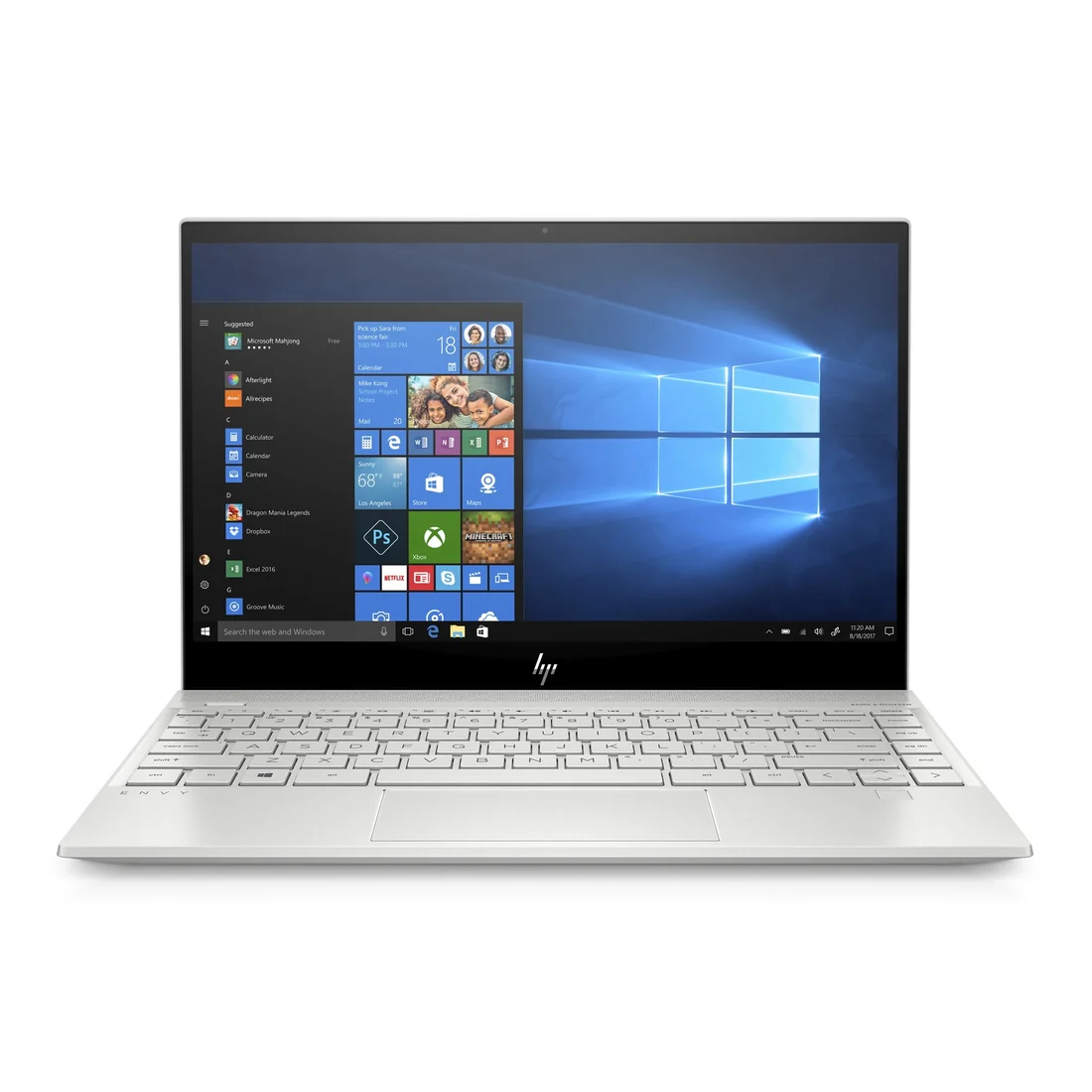 HP Envy 13-ba0010nr i7-1065G7 16GB 512GB Touch Used Lahore — HP laptop keyboard and ports view, Lahore Pakistan