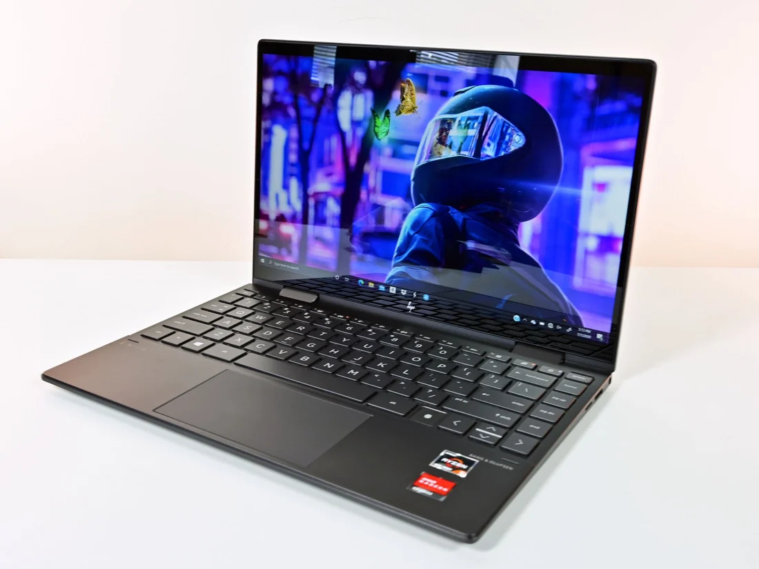 HP ENVY x360 13 Ryzen 7 4700U 16GB 512GB — HP laptop keyboard and ports view, Lahore Pakistan