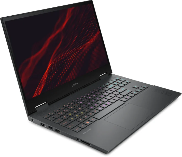 HP Omen 15 Gaming — HP laptop side and angled view, buy in Lahore Pakistan