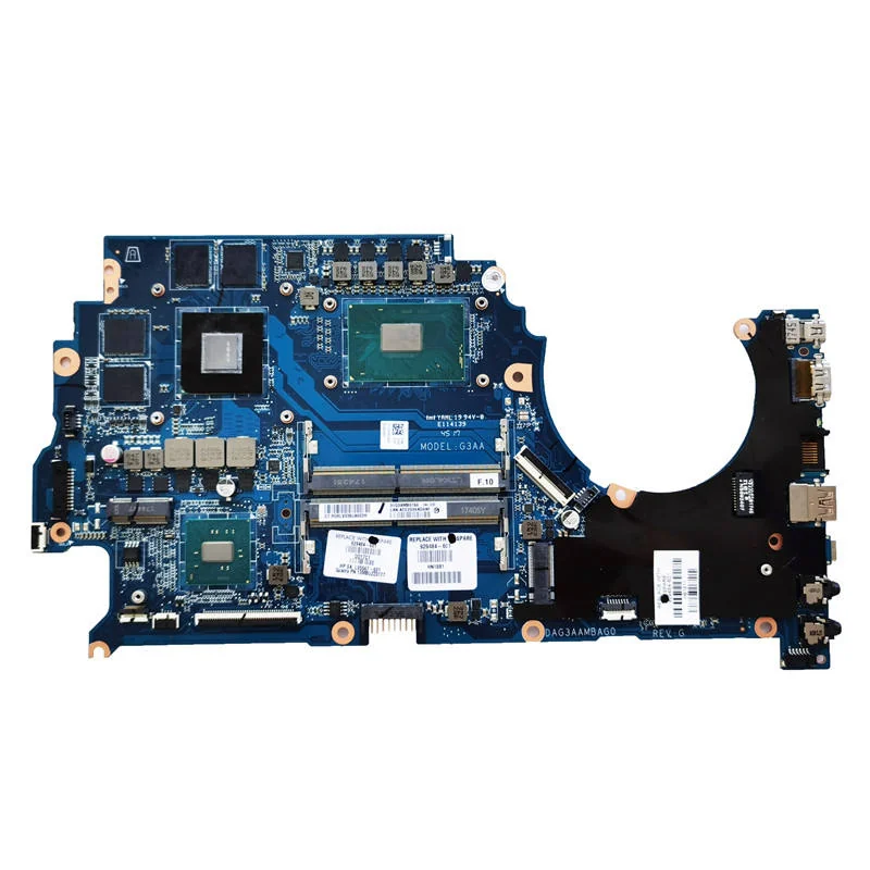 HP Omen 15 Motherboard (10th Gen + RTX 2060) — HP laptop keyboard and ports view, Lahore Pakistan