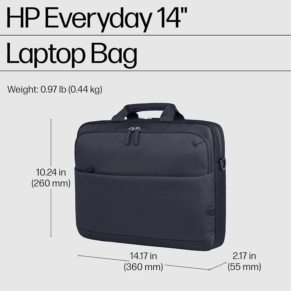 HP Original 14 inch Laptop Bag Briefcase Style — HP laptop side and angled view, buy in Lahore Pakistan