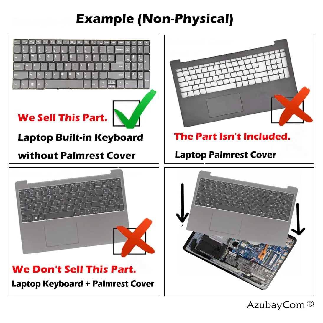 HP Pavilion 15-cs Non-Backlit Keyboard Replacement US Layout — HP laptop keyboard and ports view, Lahore Pakistan