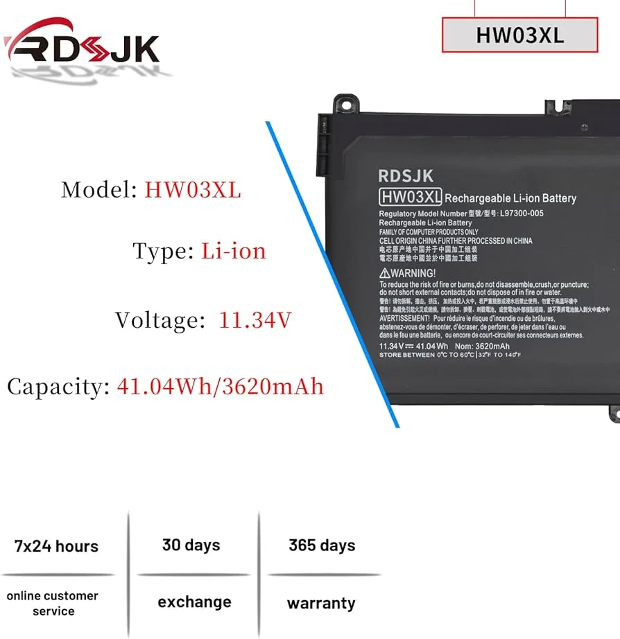 HP Pavilion 15 / Pavilion 14 41Wh 3-Cell Battery (LK03XL Original) — HP laptop keyboard and ports view, Lahore Pakistan