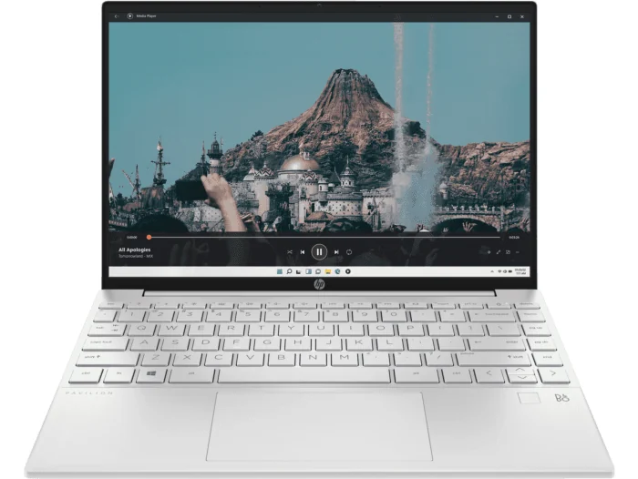 HP Pavilion Aero 13 Ryzen 5 7640HS 16GB 1TB — HP laptop keyboard and ports view, Lahore Pakistan