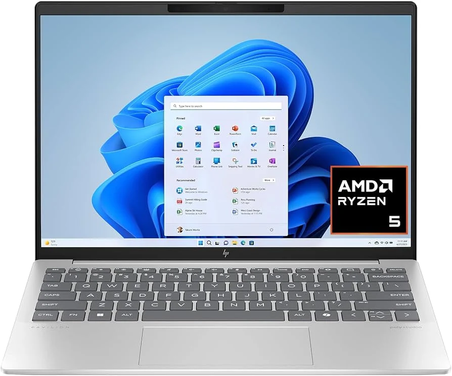 HP Pavilion Aero 13 Ryzen 7 7840HS 16GB 512GB — HP laptop side and angled view, buy in Lahore Pakistan