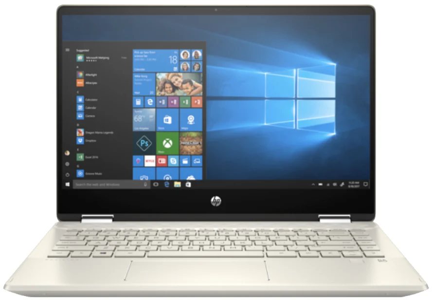 HP Pavilion x360 14 2018 i5-8250U 8GB 256GB — HP laptop side and angled view, buy in Lahore Pakistan