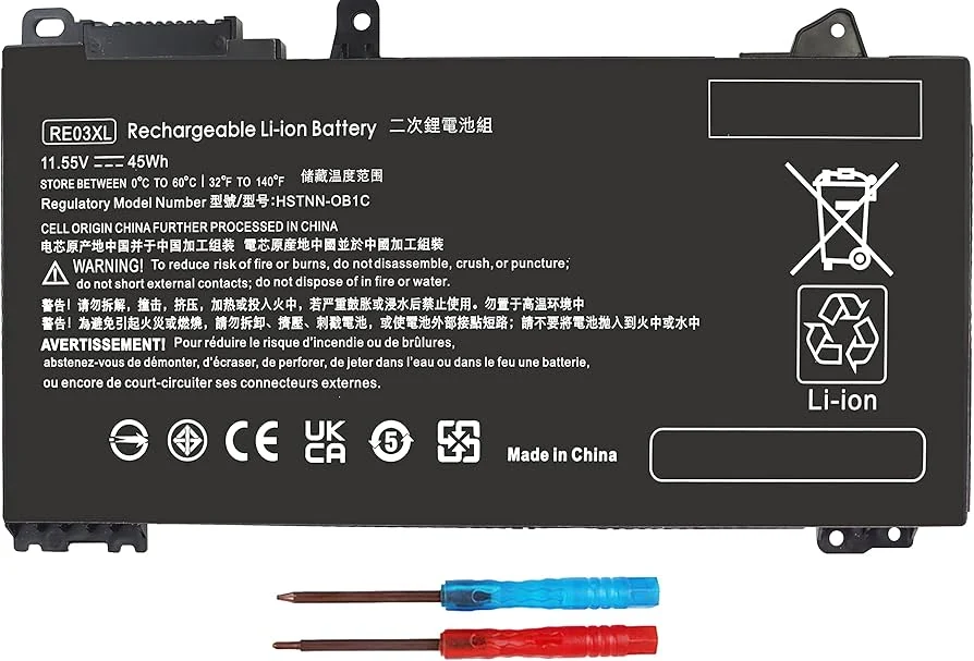 HP ProBook 440 G7 / 450 G7 45Wh 3-Cell Battery (HSTNN-DB9A) — HP laptop side and angled view, buy in Lahore Pakistan