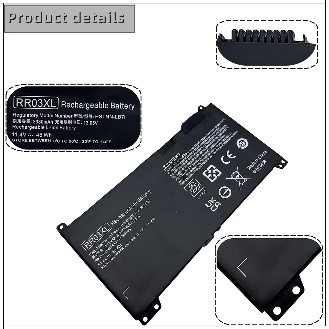 HP ProBook 450 G5 / 450 G6 / 470 G5 4-Cell 48Wh Battery (RR03XL) — used HP laptop, price in Pakistan at NN Laptops Hafeez Center Lahore