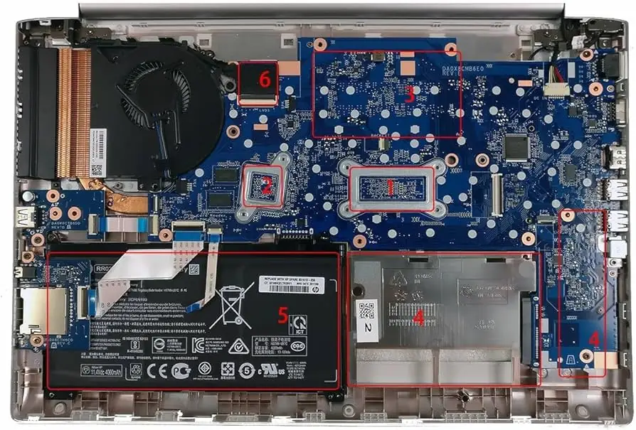 HP ProBook 450 G5 / 450 G6 / 470 G5 4-Cell 48Wh Battery (RR03XL) — HP laptop side and angled view, buy in Lahore Pakistan