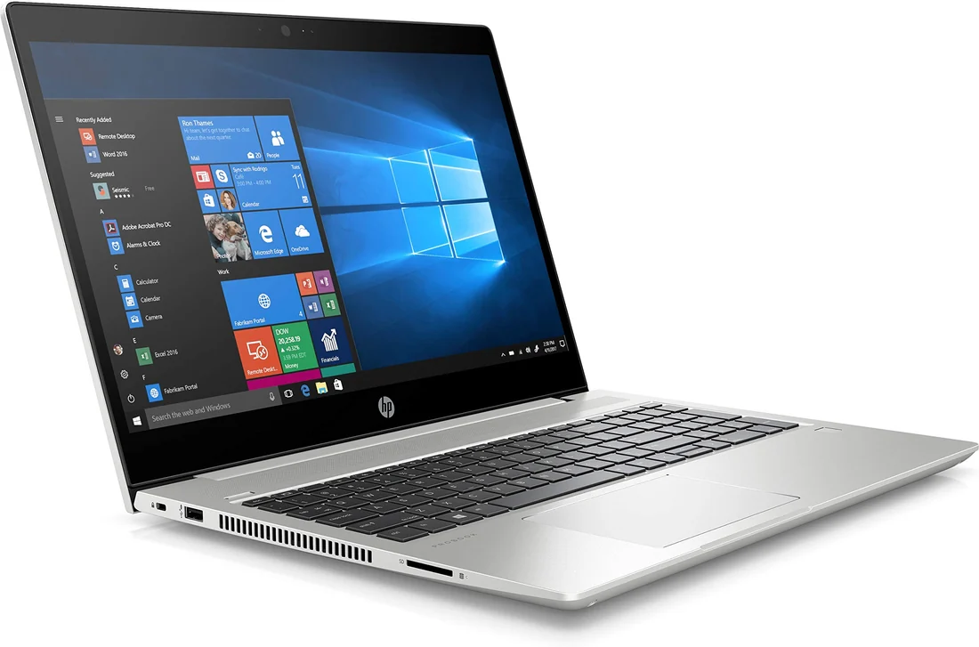 HP ProBook 450 G6 i7-8565U 16GB 512GB Used Laptop Lahore — HP laptop keyboard and ports view, Lahore Pakistan