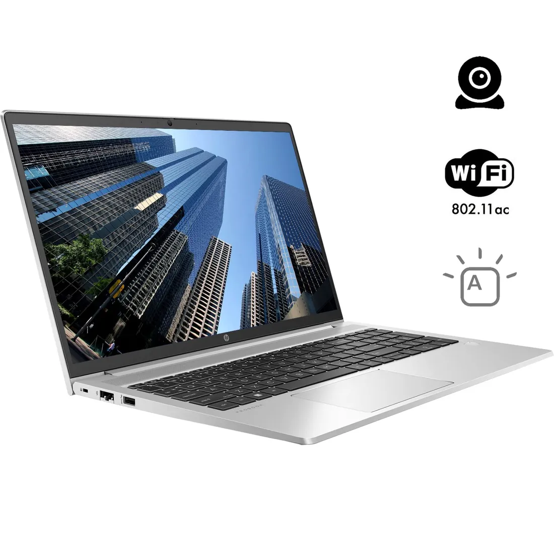 HP ProBook 450 G8 i5-1135G7 16GB 512GB — HP laptop keyboard and ports view, Lahore Pakistan