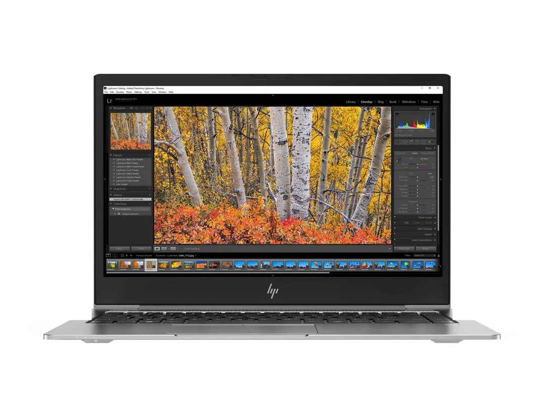HP ZBook 14u G5 i7-8650U 16GB 512GB — HP laptop keyboard and ports view, Lahore Pakistan