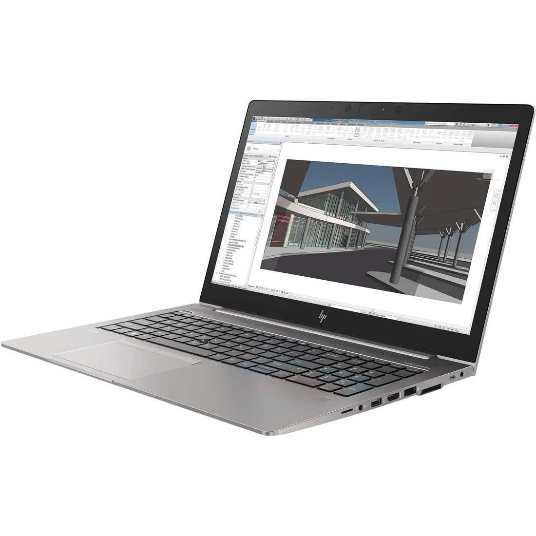 HP ZBook 15u G5 i7-8650U 16GB 512GB — HP laptop keyboard and ports view, Lahore Pakistan