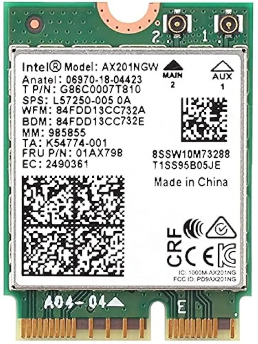 Intel AX201 WiFi 6 M.2 2230 Laptop WiFi Card — Intel laptop keyboard and ports view, Lahore Pakistan