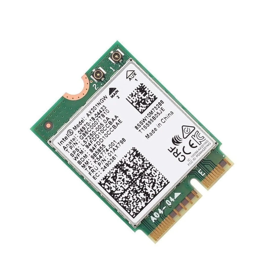 Intel AX201 WiFi 6 M.2 2230 Laptop WiFi Card — Intel laptop side and angled view, buy in Lahore Pakistan