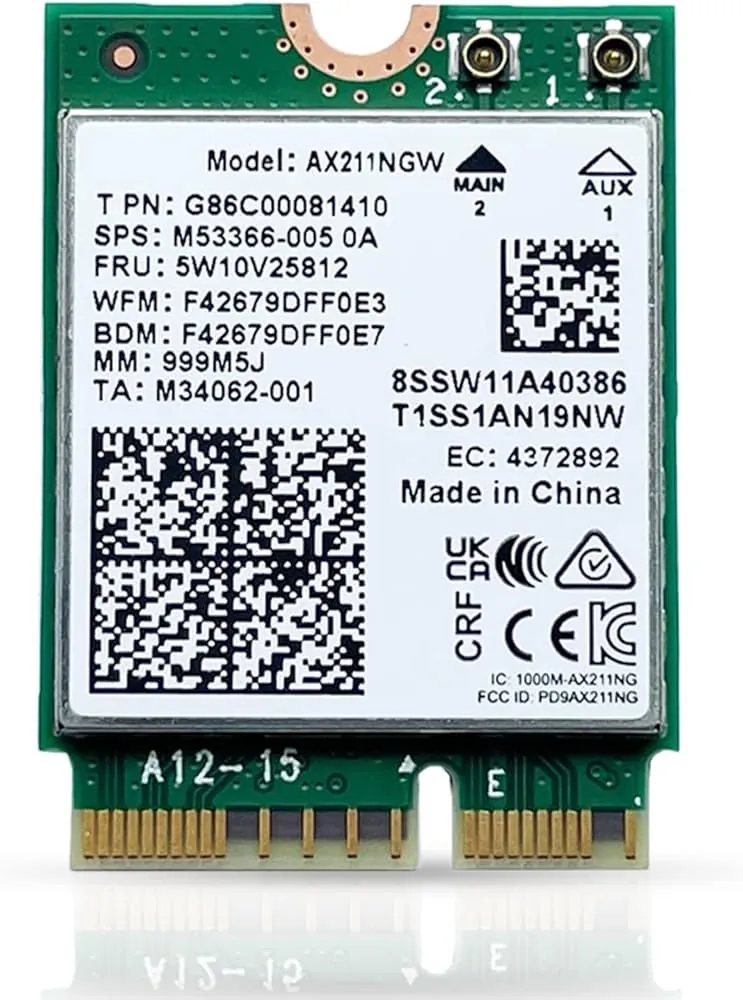 Intel AX211 WiFi 6E M.2 2230 Laptop WiFi Card — Intel laptop keyboard and ports view, Lahore Pakistan