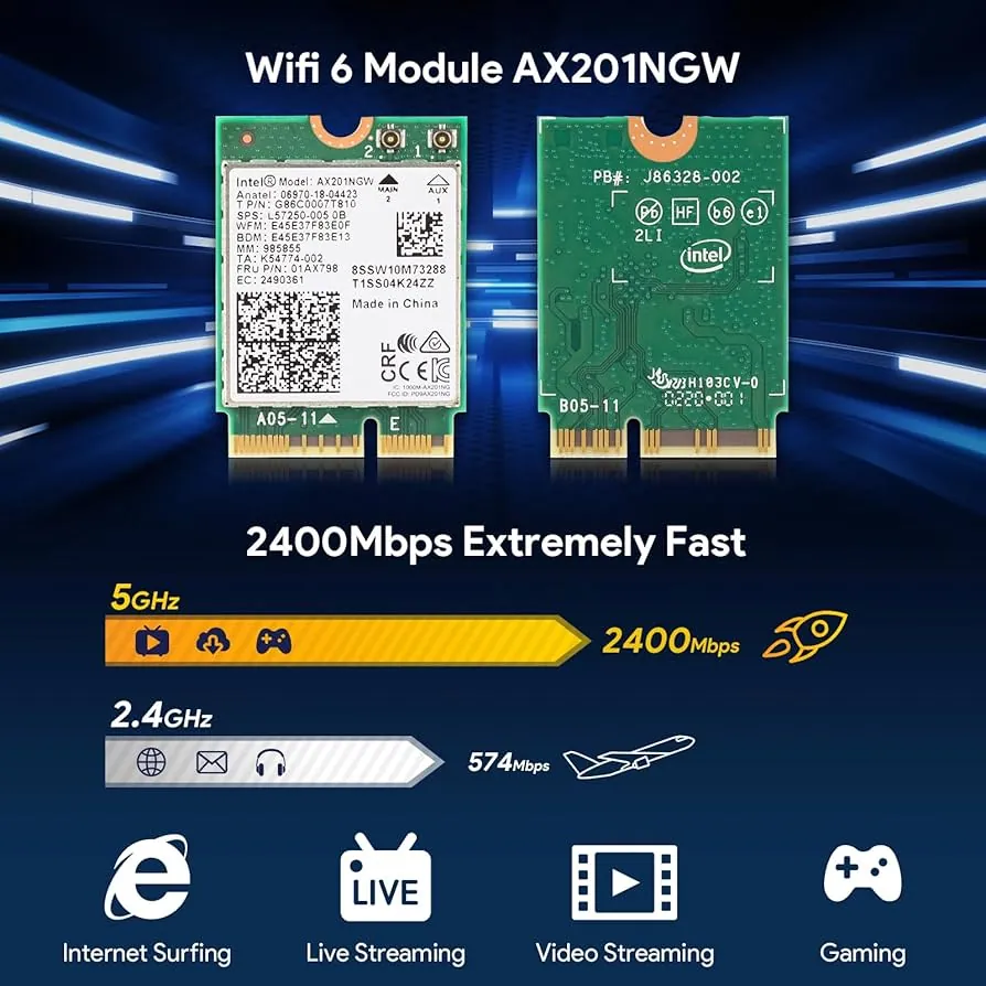 Intel WiFi 6 AX201 M.2 2230 — laptop parts price in Pakistan, NN Laptops Lahore