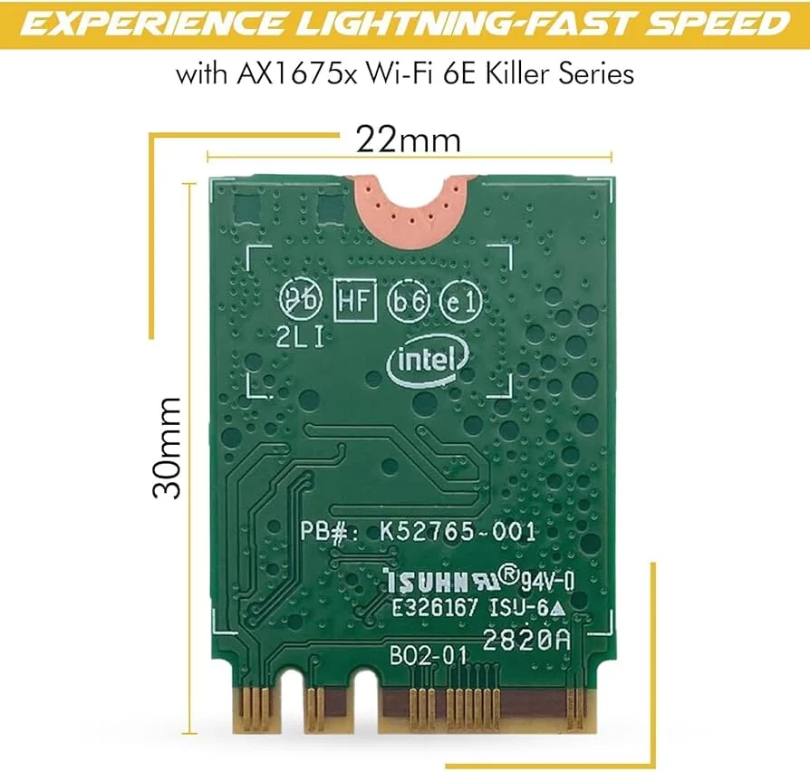 Killer 1675x WiFi 6E M.2 2230 Laptop WiFi Card — used Killer laptop for sale in Pakistan, NN Laptops Lahore