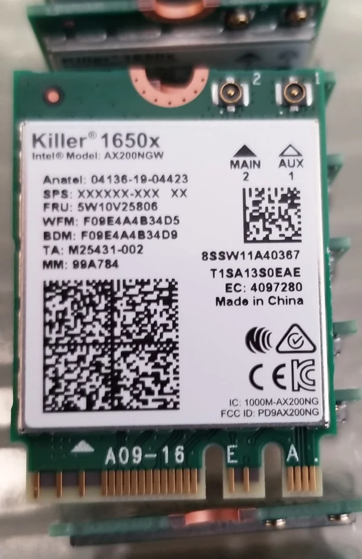 Killer AX1650 M.2 2230 — original laptop parts at NN Laptops, Hafeez Center Lahore Pakistan