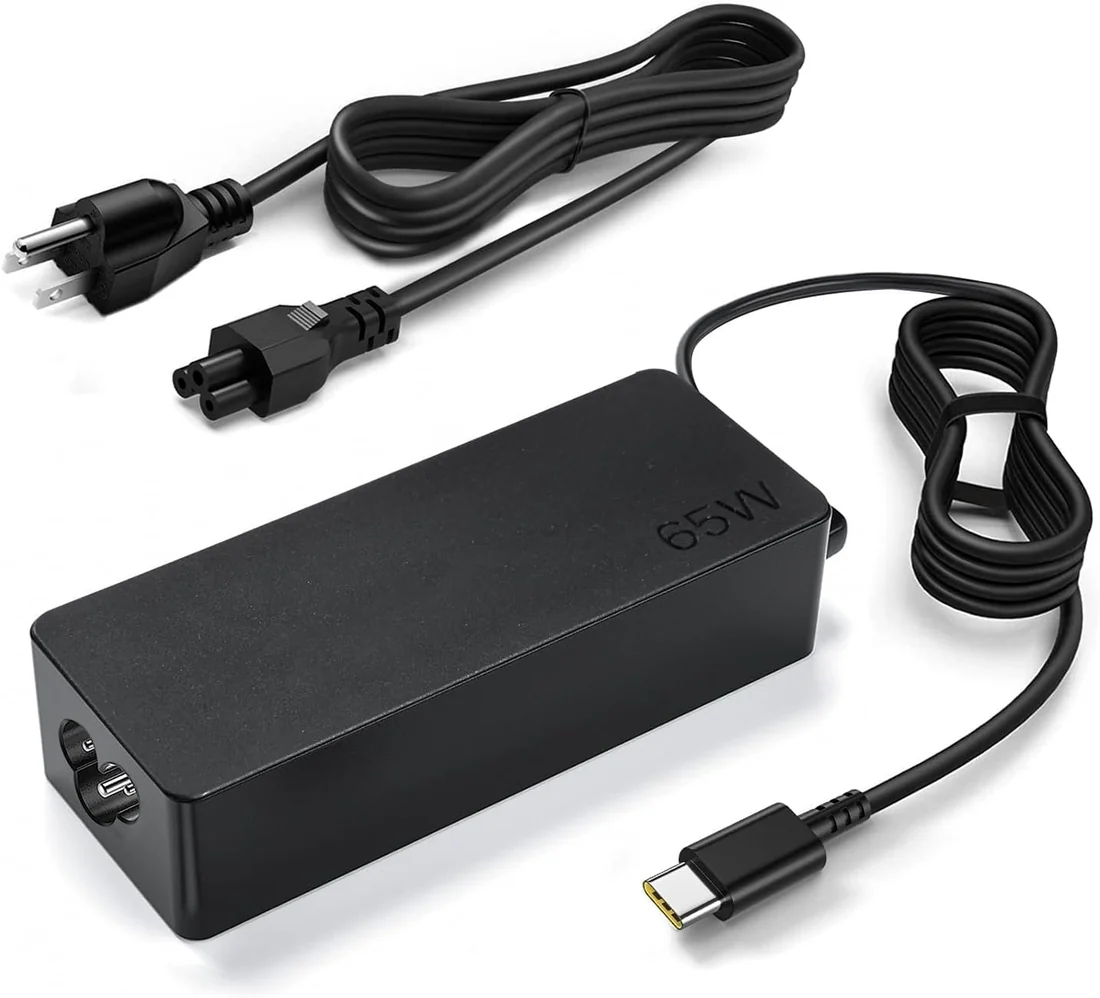Lenovo 135W USB-C PD Slim Adapter for ThinkPad P15s / P14s Workstation — Lenovo laptop side and angled view, buy in Lahore Pakistan