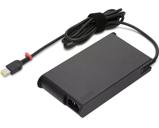 Lenovo Original 230W Slim Tip Charger for Legion 5 / Legion 7 Gaming — Lenovo laptop keyboard and ports view, Lahore Pakistan