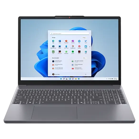 Lenovo IdeaPad Slim 3 15 Non-Backlit Keyboard US Layout Lahore — Lenovo laptop keyboard and ports view, Lahore Pakistan