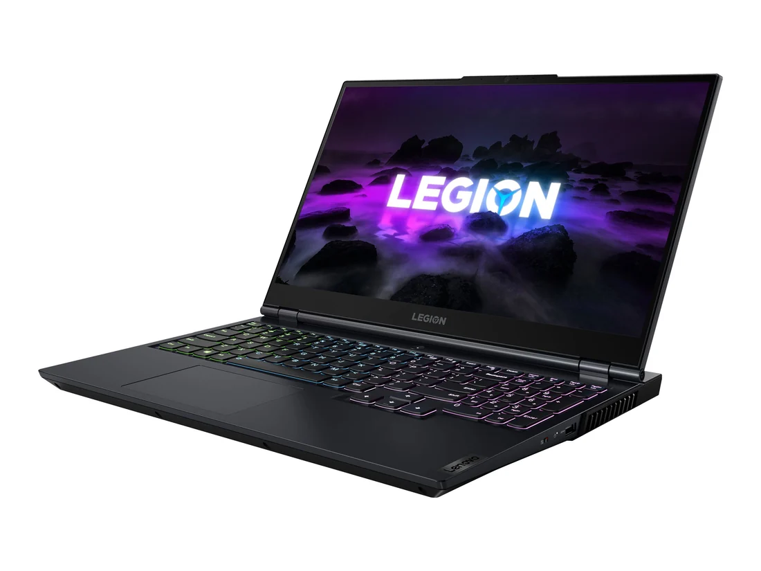 Lenovo Legion 5 15ACH6 Ryzen 5 5600H 16GB 512GB Gaming Laptop Lahore — Lenovo laptop keyboard and ports view, Lahore Pakistan