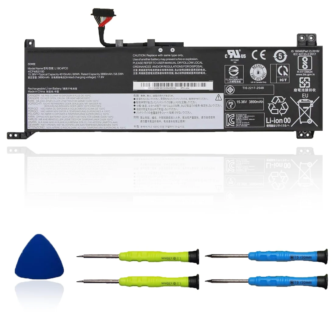 Lenovo Legion 5 / Legion Y540 80Wh 4-Cell Gaming Battery (L19C4PC0) — Lenovo laptop side and angled view, buy in Lahore Pakistan