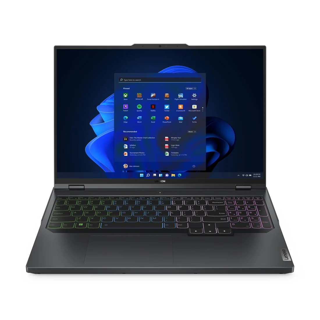 Lenovo Legion 5 Pro 16IRX8 i7-13700HX 16GB 1TB Gaming Laptop Lahore — Lenovo laptop keyboard and ports view, Lahore Pakistan