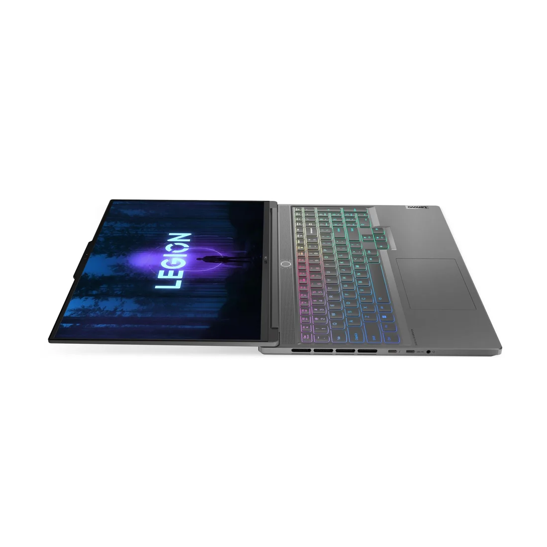 Lenovo Legion Slim 7i 16IRH8 i9-13900H 32GB 1TB Gaming Laptop Lahore — Lenovo laptop keyboard and ports view, Lahore Pakistan