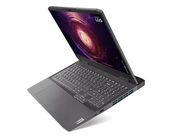 Lenovo LOQ 15APH8 Ryzen 7 7840HS 16GB 512GB Gaming Laptop Lahore — Lenovo laptop keyboard and ports view, Lahore Pakistan