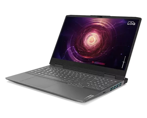 Lenovo LOQ 15APH8 Ryzen 7 7840HS 16GB 512GB Gaming Laptop Lahore — Lenovo laptop side and angled view, buy in Lahore Pakistan