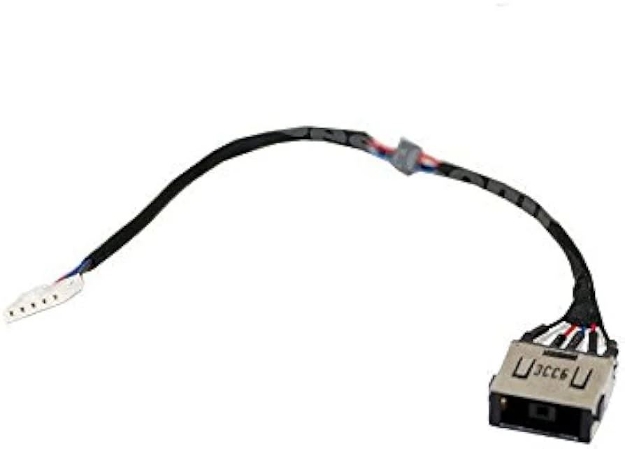 Lenovo Square Tip DC Jack with Cable for IdeaPad G50 / Y50 — Lenovo laptop side and angled view, buy in Lahore Pakistan