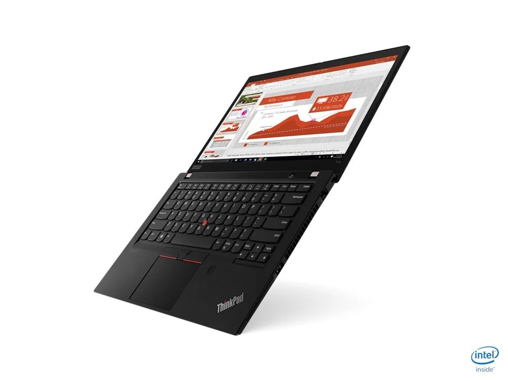 Lenovo ThinkPad T14 Gen 1 i5-10310U 16GB 512GB Used Laptop Lahore — Lenovo laptop side and angled view, buy in Lahore Pakistan