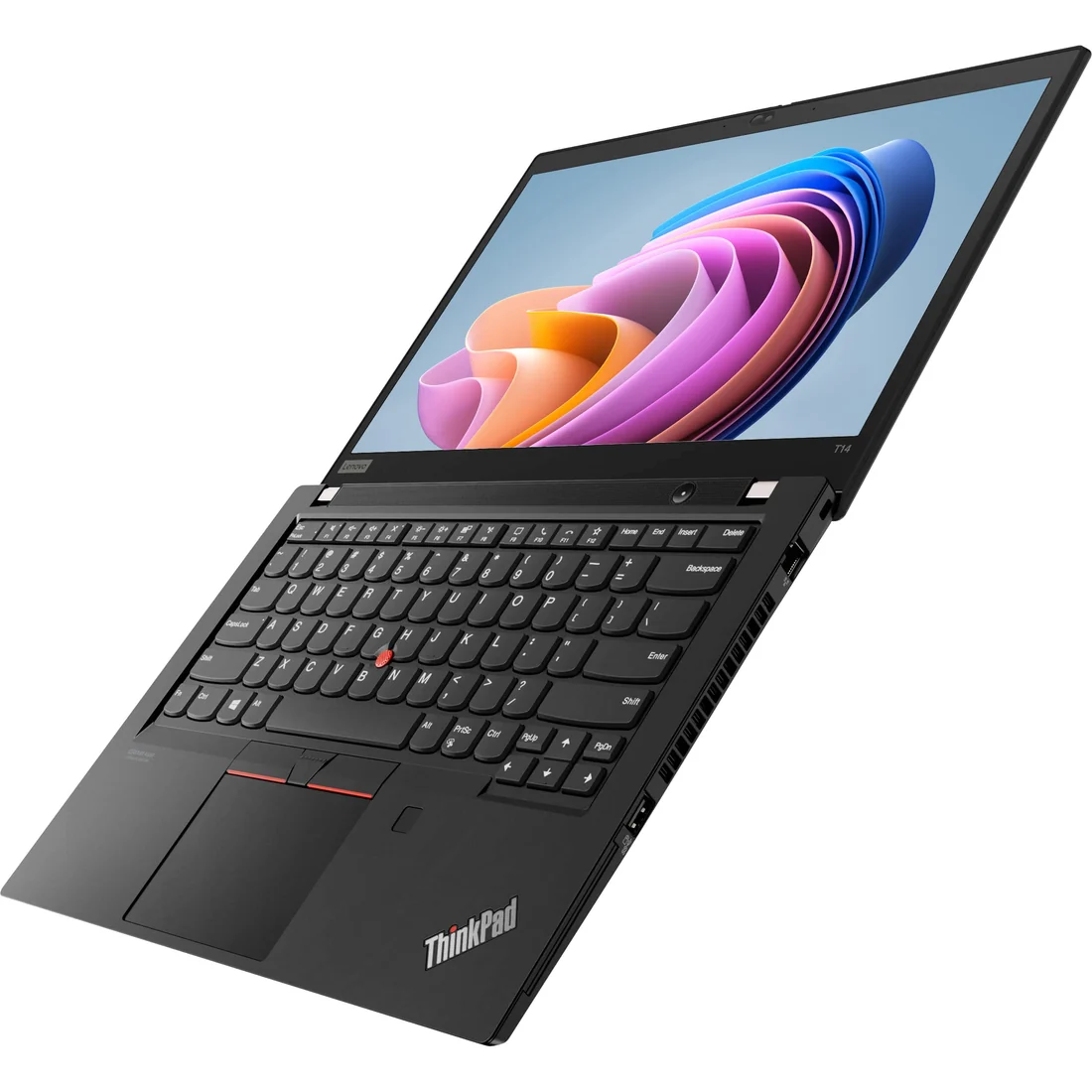 Lenovo ThinkPad T14 Gen 1 i7-10510U 16GB 512GB Used Lahore — Lenovo laptop keyboard and ports view, Lahore Pakistan