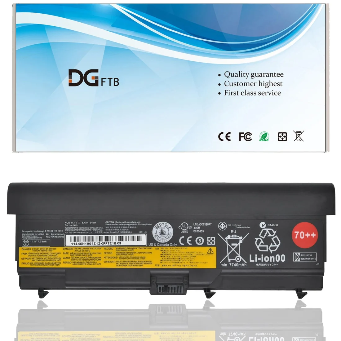 Lenovo ThinkPad T420/T430/T520/T530 Battery — Lenovo laptop keyboard and ports view, Lahore Pakistan