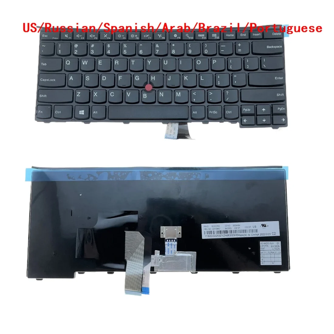 Lenovo ThinkPad T440 Keyboard (Backlit) — Lenovo laptop keyboard and ports view, Lahore Pakistan