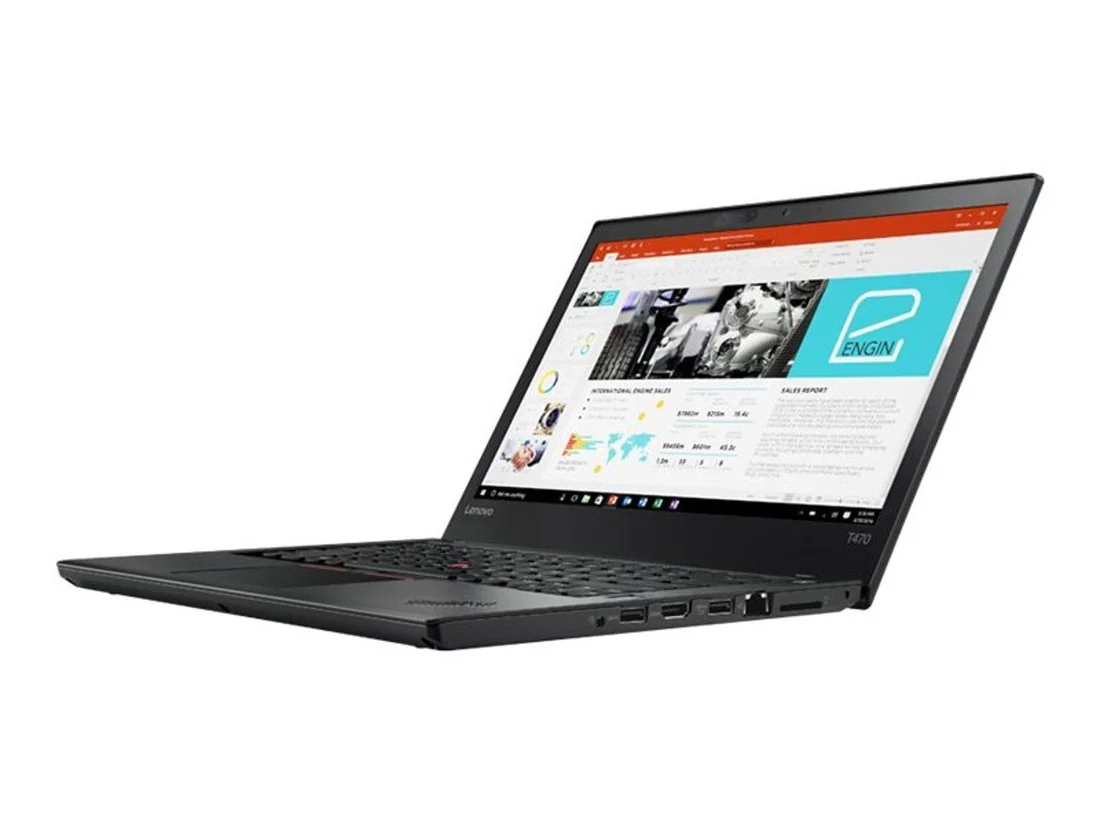 Lenovo ThinkPad T470 i5-7300U 8GB 256GB Used Laptop Lahore — Lenovo laptop side and angled view, buy in Lahore Pakistan