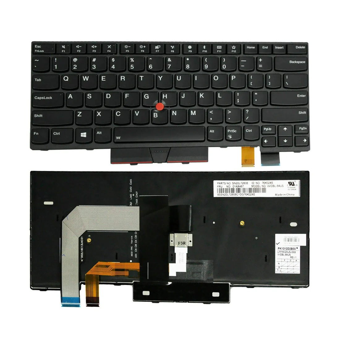 Lenovo ThinkPad T470 T480 Keyboard Backlit — Lenovo laptop keyboard and ports view, Lahore Pakistan