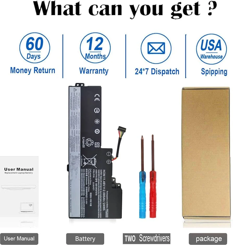 Lenovo ThinkPad T480 24Wh 2-Cell Internal Battery (Genuine 01AV489) — Lenovo laptop side and angled view, buy in Lahore Pakistan