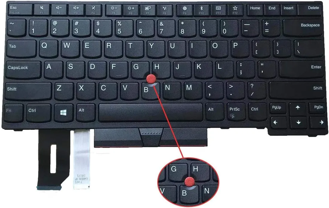 Lenovo ThinkPad T480 Backlit Keyboard Replacement UK Layout — Lenovo laptop keyboard and ports view, Lahore Pakistan