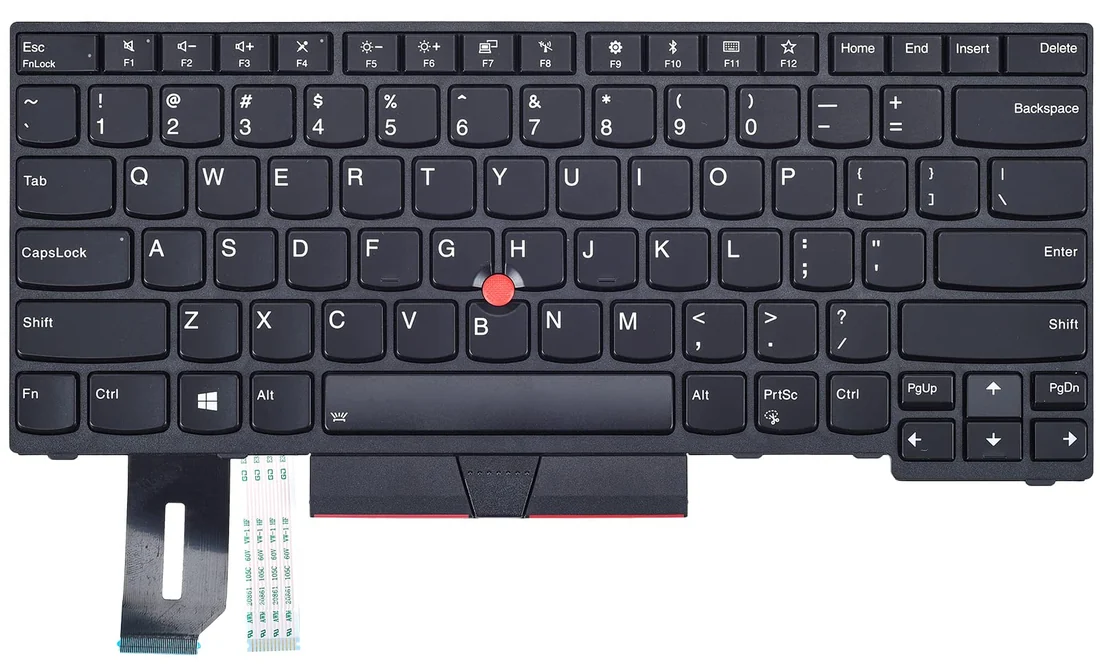 Lenovo ThinkPad T480 Backlit Keyboard Replacement US Layout — Lenovo laptop keyboard and ports view, Lahore Pakistan
