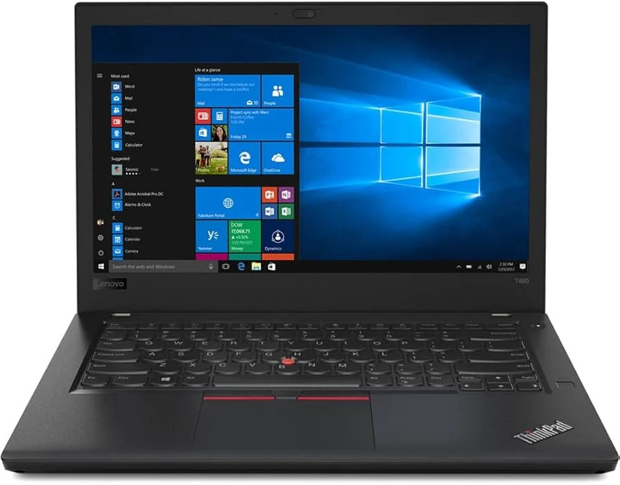 Lenovo ThinkPad T480 i5-8350U 8GB 256GB Used Laptop Lahore — Lenovo laptop side and angled view, buy in Lahore Pakistan