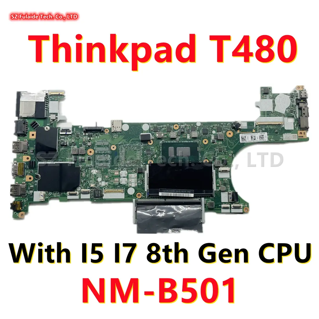 Lenovo ThinkPad T480 Motherboard (8th Gen i5) — Lenovo laptop side and angled view, buy in Lahore Pakistan