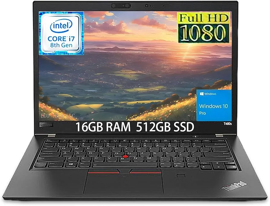 Lenovo ThinkPad T480 T480s Fingerprint Reader — Lenovo laptop side and angled view, buy in Lahore Pakistan