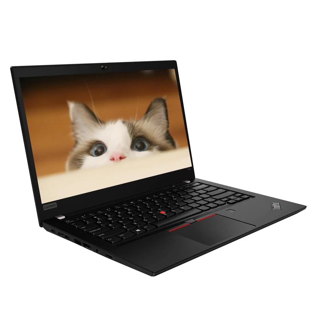 Lenovo ThinkPad T490 i5-8365U 8GB 256GB Used Laptop Lahore — Lenovo laptop keyboard and ports view, Lahore Pakistan